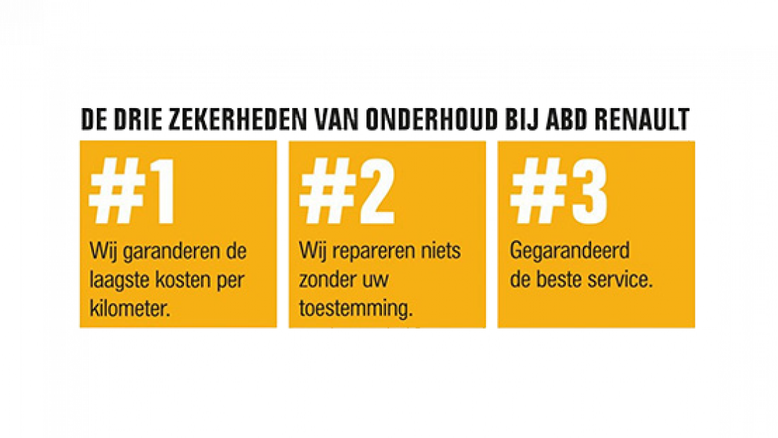 ABD Renault - Drie zekerheden