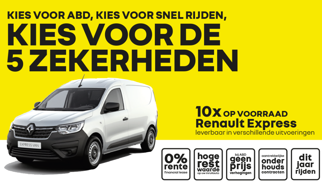 ABD Renault - Bedrijfswagenactie - 5 zekerheden - express