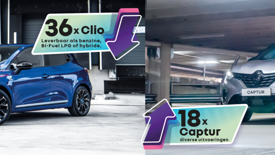 Clio en Captur Renault voorraad actie abd 